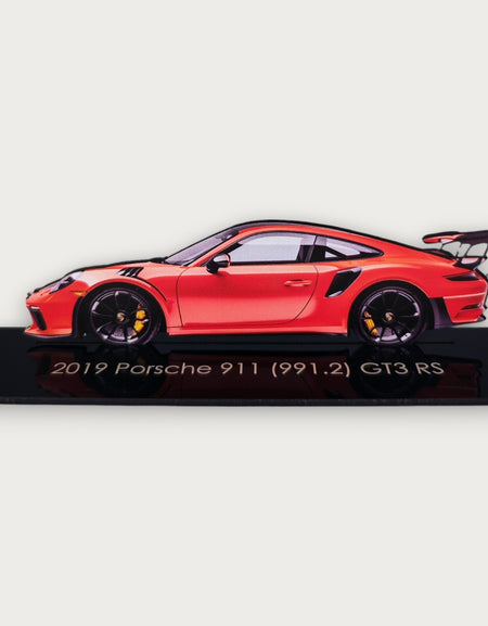2019 Porsche 911 (991.2) GT3 RS (1) Metal Araba Duvar Sanatı, Renkli 2D Pres Döküm Araba Dekoru, Siluet Metal Duvar Sanatı, Araba Severler İçin Hediye, Ayrıntılı Renkli Metal Araba