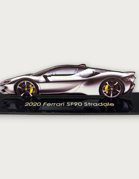 2020 Ferrari SF90 Stradale (1) Metal Araba Duvar Sanatı, Renkli 2D Pres Döküm Araba Dekoru, Siluet Metal Duvar Sanatı, Araba Severler İçin Hediye, Ayrıntılı Renkli Metal Araba