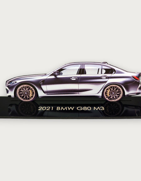 2021 BMW G80 M3 (1) Metal Araba Duvar Sanatı, Renkli 2D Pres Döküm Araba Dekoru, Siluet Metal Duvar Sanatı, Araba Severler İçin Hediye, Ayrıntılı Renkli Metal Araba