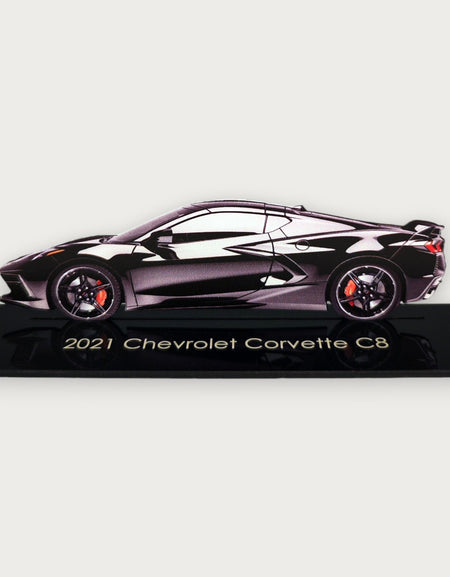 2021 Chevrolet Corvette C8 (1) Metal Car Wall Art, Color 2D Diecast Car Decor, Silhouette Metal Wall Art, Gift For Car Lovers, Detailed Color Metal Car