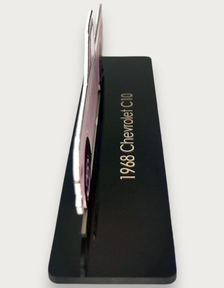 1968 Chevrolet C10 (2) Metal Araba Duvar Sanatı, Renkli 2D Pres Döküm Araba Dekoru, Siluet Metal Duvar Sanatı, Araba Severler İçin Hediye, Ayrıntılı Renkli Metal Araba