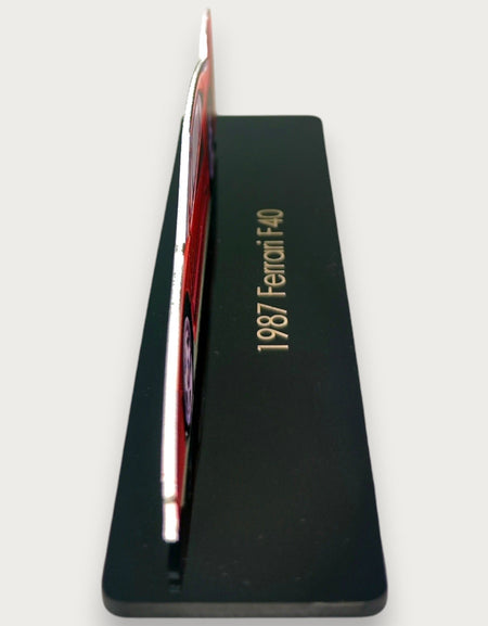 1987 Ferrari F40 (1) Metal Car Wall Art, Color 2D Diecast Car Decor, Silhouette Metal Wall Art, Gift For Car Lovers, Detailed Color Metal Car