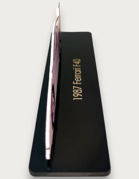 1987 Ferrari F40 (2) Metal Araba Duvar Sanatı, Renkli 2D Pres Döküm Araba Dekoru, Siluet Metal Duvar Sanatı, Araba Severler İçin Hediye, Ayrıntılı Renkli Metal Araba