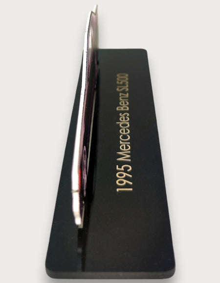 1995 Mercedes Benz SL500 (1) Metal Car Wall Art, Color 2D Diecast Car Decor, Silhouette Metal Wall Art, Gift For Car Lovers, Detailed Color Metal Car