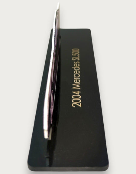 2004 Mercedes SL500 (1) Metal Car Wall Art, Color 2D Diecast Car Decor, Silhouette Metal Wall Art, Gift For Car Lovers, Detailed Color Metal Car