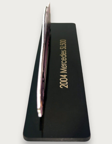 2004 Mercedes SL500 (2) Metal Car Wall Art, Color 2D Diecast Car Decor, Silhouette Metal Wall Art, Gift For Car Lovers, Detailed Color Metal Car