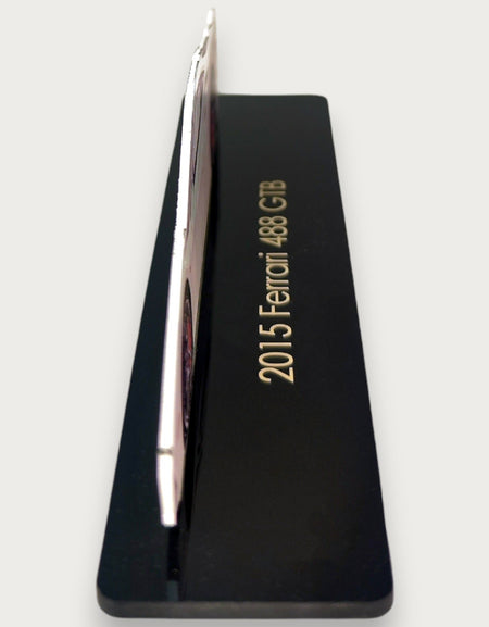 2015 Ferrari 488 GTB (2) Metal Car Wall Art, Color 2D Diecast Car Decor, Silhouette Metal Wall Art, Gift For Car Lovers, Detailed Color Metal Car