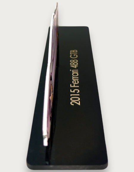 2015 Ferrari 488 GTB (1) Metal Araba Duvar Sanatı, Renkli 2D Pres Döküm Araba Dekoru, Siluet Metal Duvar Sanatı, Araba Severler İçin Hediye, Ayrıntılı Renkli Metal Araba