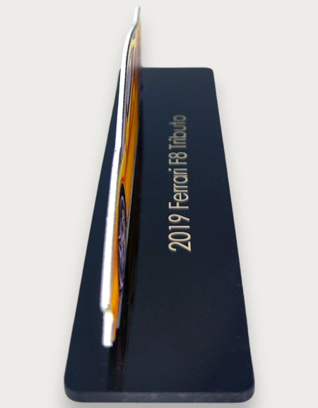 2019 Ferrari F8 Tributo (2) Metal Car Wall Art, Color 2D Diecast Car Decor, Silhouette Metal Wall Art, Gift For Car Lovers, Detailed Color Metal Car