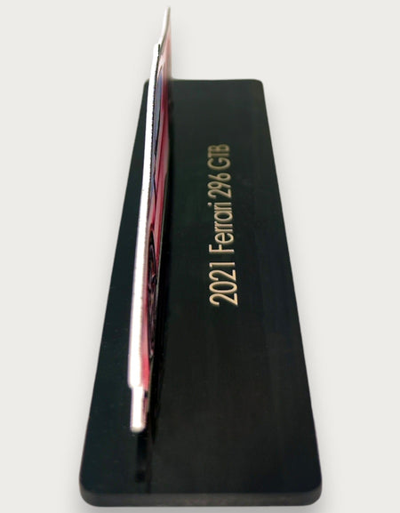 2021 Ferrari 296 GTB (2) Metal Car Wall Art, Color 2D Diecast Car Decor, Silhouette Metal Wall Art, Gift For Car Lovers, Detailed Color Metal Car