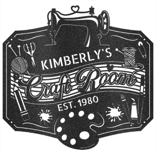 Load image into Gallery viewer, Craft Room Custom Metal Sign – Tailored for Sewing, Quilting, or Crochet
