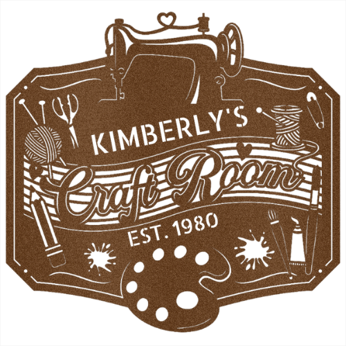 Load image into Gallery viewer, Craft Room Custom Metal Sign – Tailored for Sewing, Quilting, or Crochet
