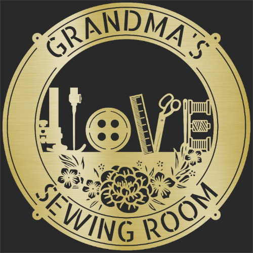 Sewing Love - Personalized Metal Sign for Sewing Room Decor