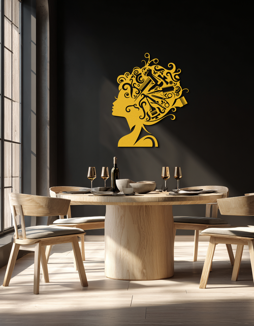 Load image into Gallery viewer, Hair Stylist Metal Wall Art - Steel Wall Decor for Salons and Studios - KAF004
