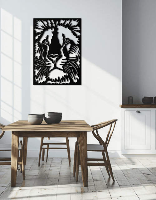 Load image into Gallery viewer, Tiger Face Metal Wall Art - Steel Wall Decor for Home and Office - KAF005
