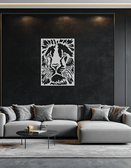 Load image into Gallery viewer, Tiger Face Metal Wall Art - Steel Wall Decor for Home and Office - KAF005
