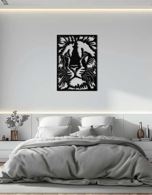 Load image into Gallery viewer, Tiger Face Metal Wall Art - Steel Wall Decor for Home and Office - KAF005

