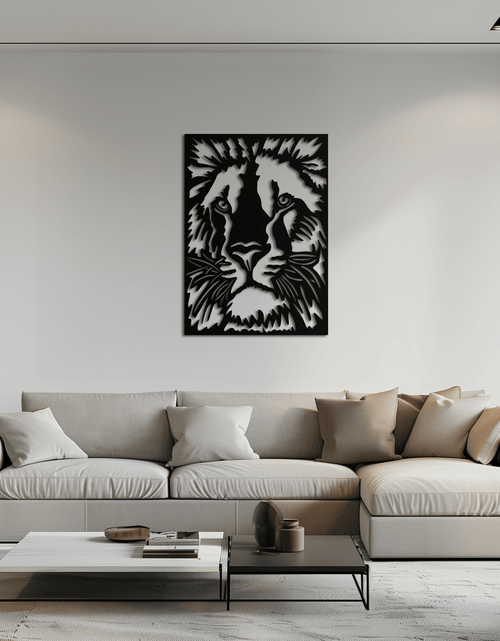 Load image into Gallery viewer, Tiger Face Metal Wall Art - Steel Wall Decor for Home and Office - KAF005
