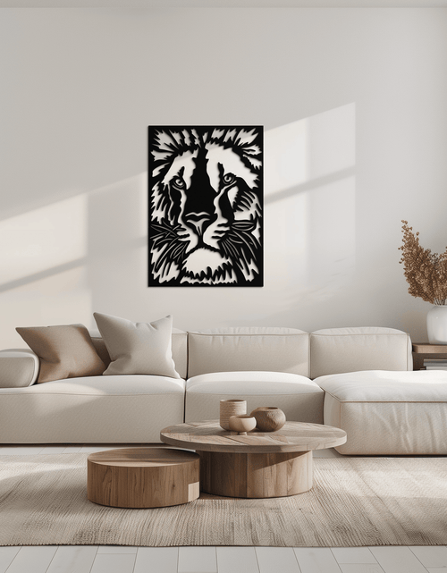 Load image into Gallery viewer, Tiger Face Metal Wall Art - Steel Wall Decor for Home and Office - KAF005
