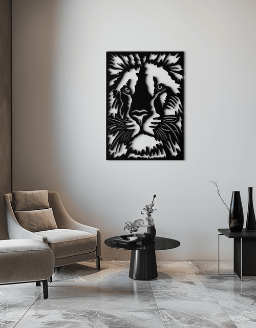 Load image into Gallery viewer, Tiger Face Metal Wall Art - Steel Wall Decor for Home and Office - KAF005

