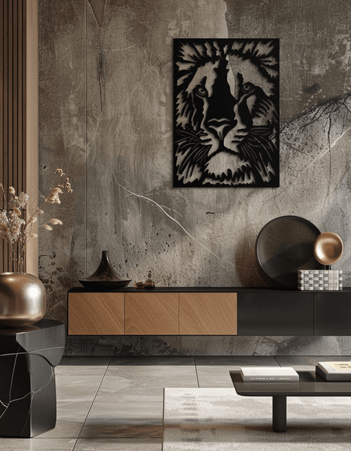 Load image into Gallery viewer, Tiger Face Metal Wall Art - Steel Wall Decor for Home and Office - KAF005

