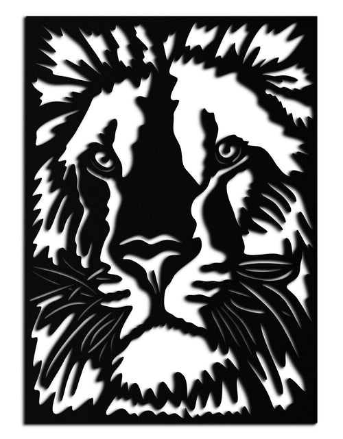 Load image into Gallery viewer, Tiger Face Metal Wall Art - Steel Wall Decor for Home and Office - KAF005
