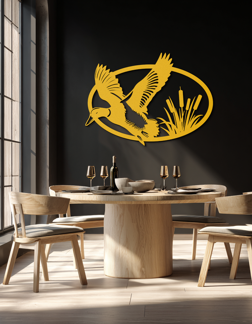 Load image into Gallery viewer, Flying Duck Metal Wall Art - Steel Wall Decor for Home and Cabin - KAF007
