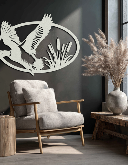 Load image into Gallery viewer, Flying Duck Metal Wall Art - Steel Wall Decor for Home and Cabin - KAF007

