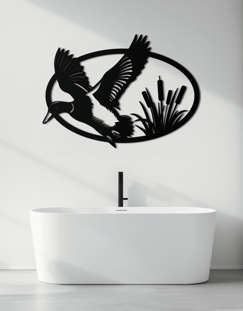 Load image into Gallery viewer, Flying Duck Metal Wall Art - Steel Wall Decor for Home and Cabin - KAF007
