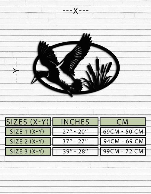 Load image into Gallery viewer, Flying Duck Metal Wall Art - Steel Wall Decor for Home and Cabin - KAF007
