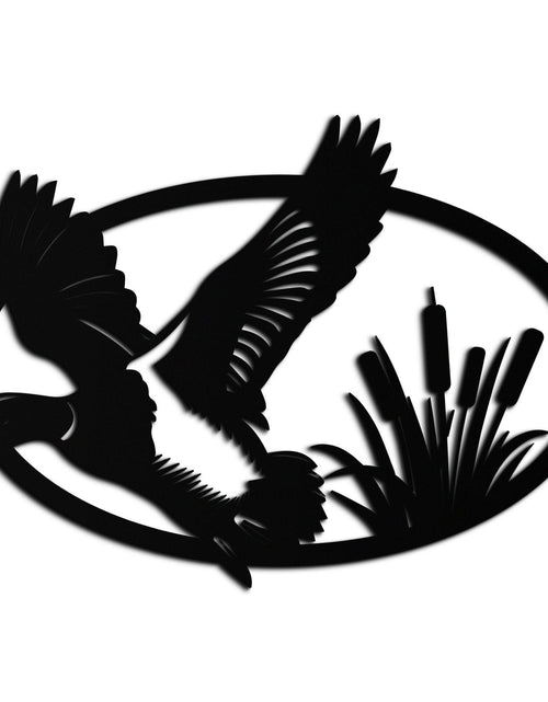 Load image into Gallery viewer, Flying Duck Metal Wall Art - Steel Wall Decor for Home and Cabin - KAF007
