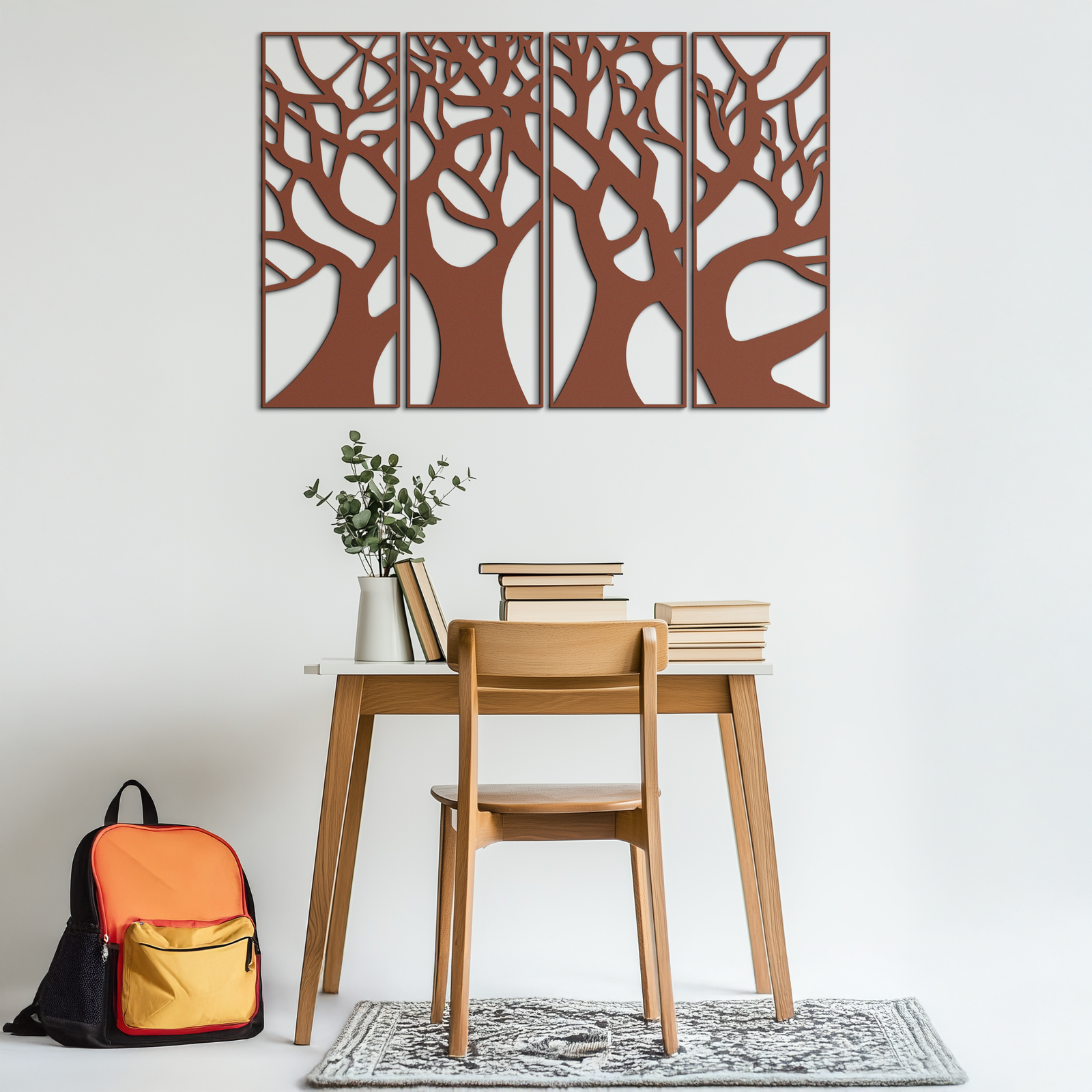 Tree Panel Metal Wall Art - Steel Wall Decor for Home and Office - KAF009