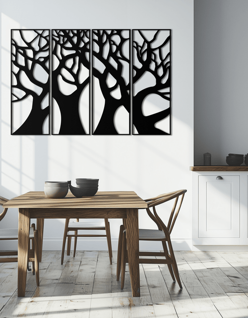 Load image into Gallery viewer, Tree Panel Metal Wall Art - Steel Wall Decor for Home and Office - KAF009

