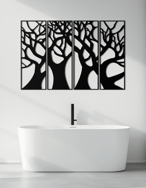 Load image into Gallery viewer, Tree Panel Metal Wall Art - Steel Wall Decor for Home and Office - KAF009
