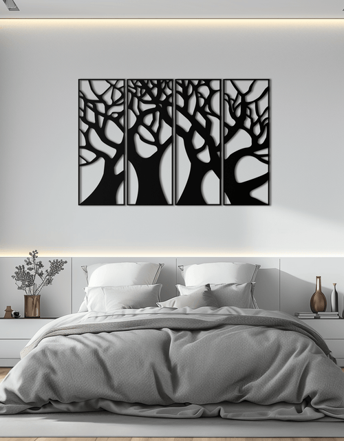 Load image into Gallery viewer, Tree Panel Metal Wall Art - Steel Wall Decor for Home and Office - KAF009
