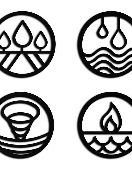 Resmi Galeri görüntüleyicisine yükleyin, Four Elements Metal Duvar Sanatı - Ev ve Ofis için Çelik Duvar Dekoru - KAF010
