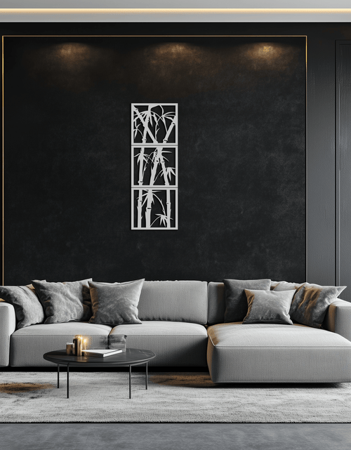 Resmi Galeri görüntüleyicisine yükleyin, Bambu Panel Metal Duvar Sanatı - Ev ve Ofis için Çelik Duvar Dekoru - KAF011
