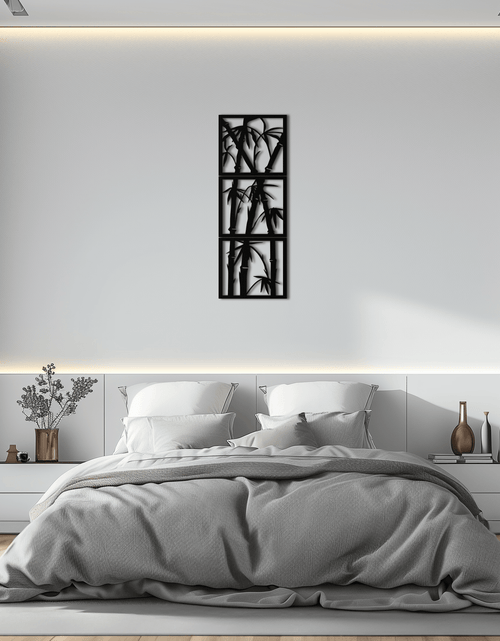 Resmi Galeri görüntüleyicisine yükleyin, Bambu Panel Metal Duvar Sanatı - Ev ve Ofis için Çelik Duvar Dekoru - KAF011
