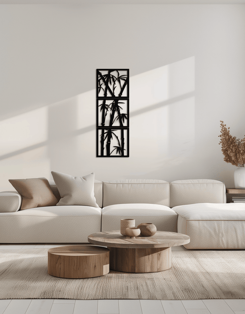 Resmi Galeri görüntüleyicisine yükleyin, Bambu Panel Metal Duvar Sanatı - Ev ve Ofis için Çelik Duvar Dekoru - KAF011
