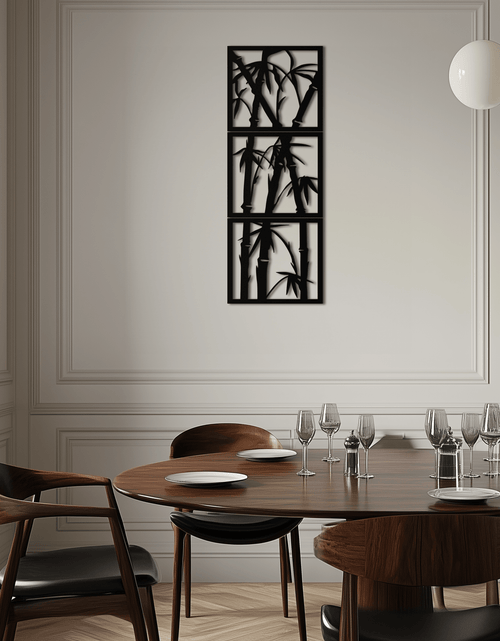 Resmi Galeri görüntüleyicisine yükleyin, Bambu Panel Metal Duvar Sanatı - Ev ve Ofis için Çelik Duvar Dekoru - KAF011
