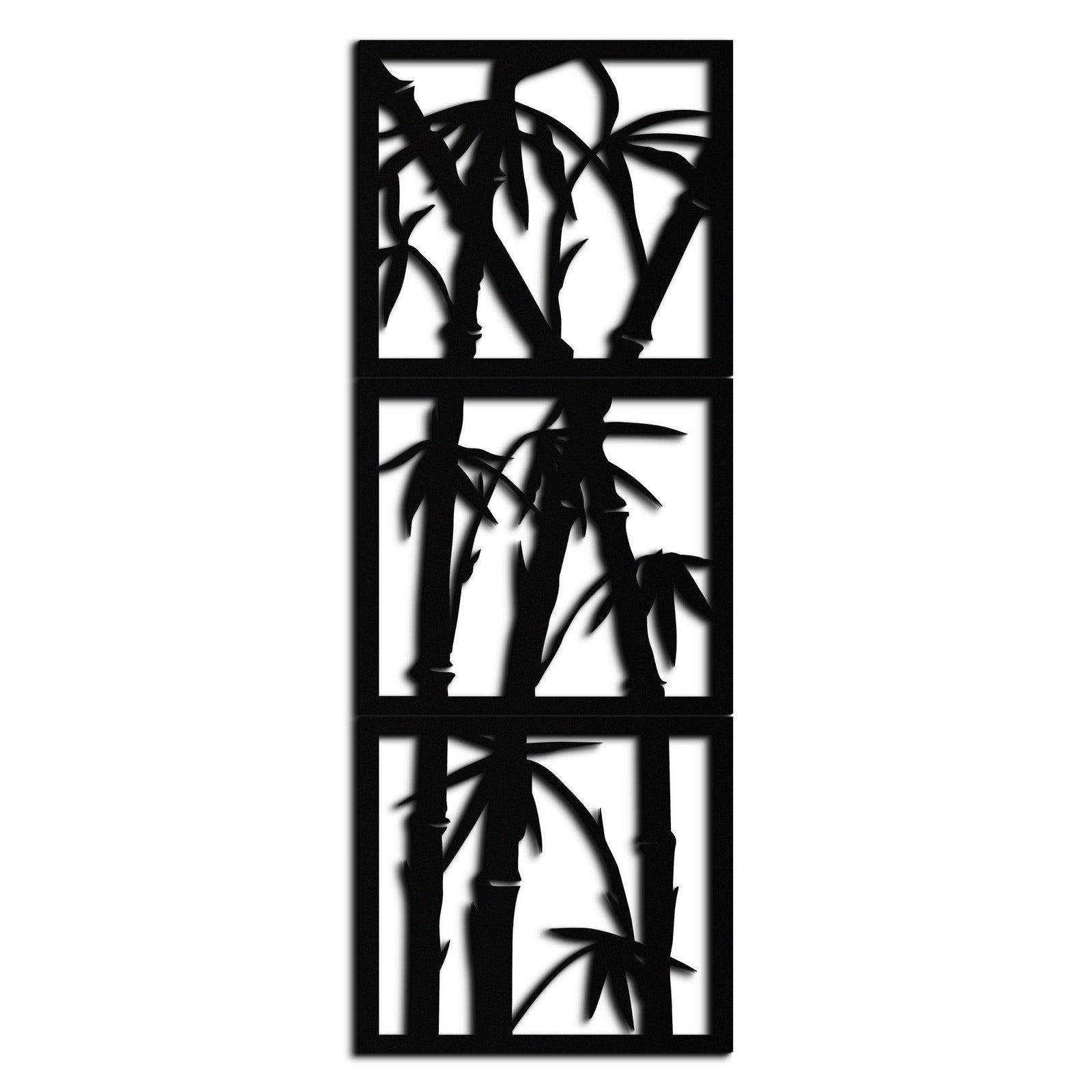 Bambu Panel Metal Duvar Sanatı - Ev ve Ofis için Çelik Duvar Dekoru - KAF011