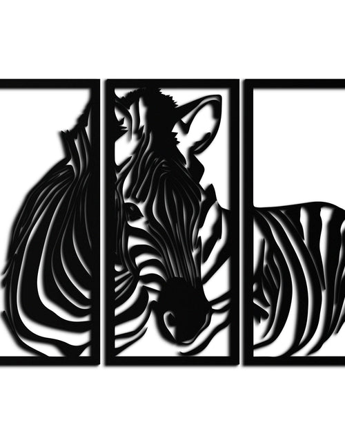 Load image into Gallery viewer, Zebra Panel Metal Wall Art - Steel Wall Decor for Home and Office - KAF014
