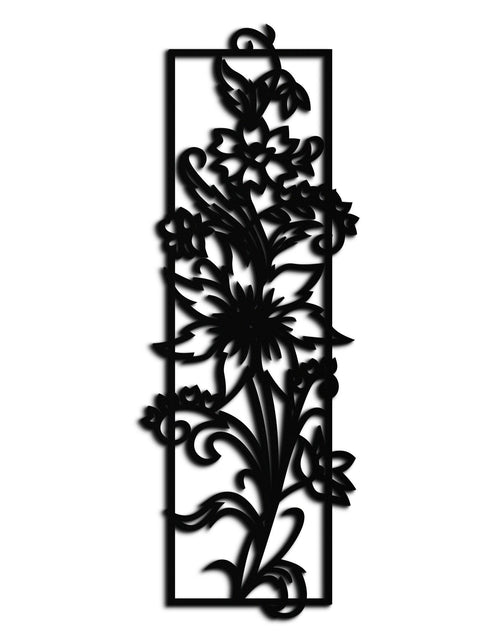 Load image into Gallery viewer, Floral Panel Metal Wall Art - Steel Wall Decor for Home and Office - KAF015
