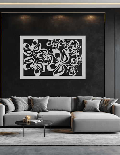 Resmi Galeri görüntüleyicisine yükleyin, Floral Burst Metal Duvar Sanatı - Ev ve Ofis için Çelik Duvar Dekoru - KAF016
