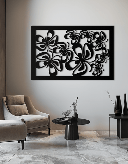 Floral Burst Metal Wall Art - Steel Wall Decor for Home and Office - KAF016
