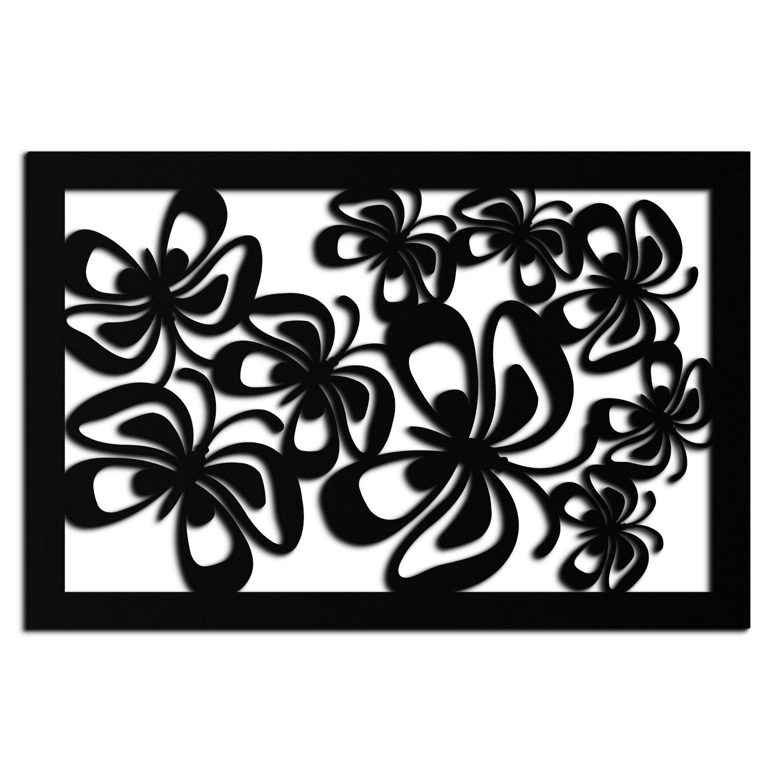 Floral Burst Metal Duvar Sanatı - Ev ve Ofis için Çelik Duvar Dekoru - KAF016