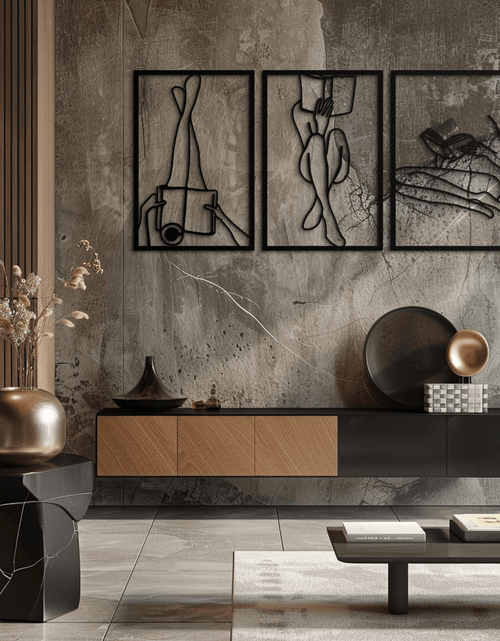 Load image into Gallery viewer, Reading Woman Metal Wall Art - Modern Minimalist Steel Wall Decor - KAF026
