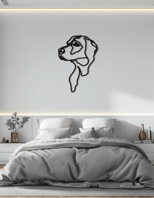 Resmi Galeri görüntüleyicisine yükleyin, Minimalist Köpek Çizgi Sanatı - Modern Metal Duvar Dekoru - KAF027
