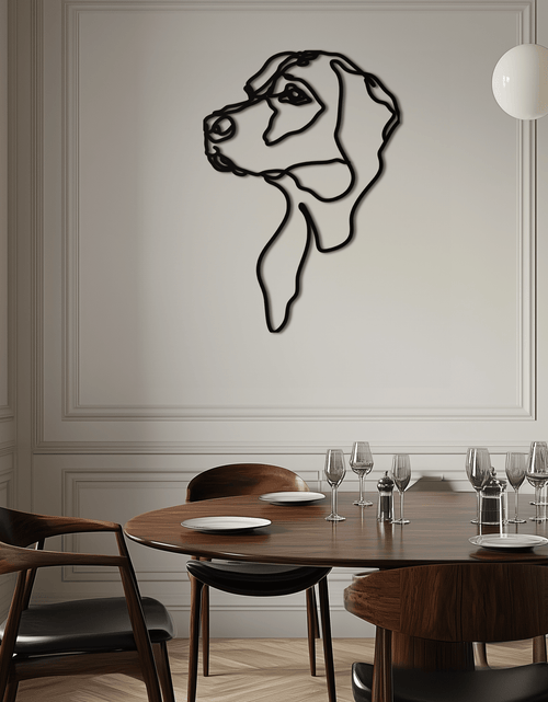 Resmi Galeri görüntüleyicisine yükleyin, Minimalist Köpek Çizgi Sanatı - Modern Metal Duvar Dekoru - KAF027
