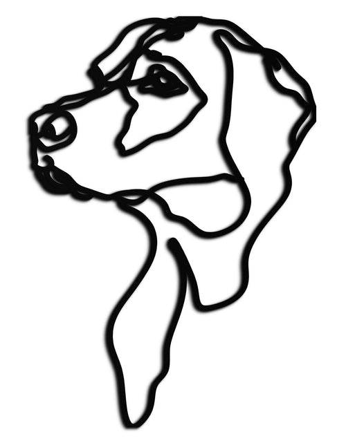 Resmi Galeri görüntüleyicisine yükleyin, Minimalist Köpek Çizgi Sanatı - Modern Metal Duvar Dekoru - KAF027
